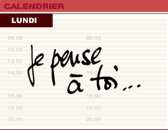 mon emploi du temps de la semaine